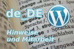 Sprachdateien für WordPress von DECKERWEB - Hinweise und Mitarbeit