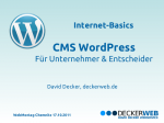 6. Chemnitzer WebMontag - DECKERWEB referierte zum CMS WordPress