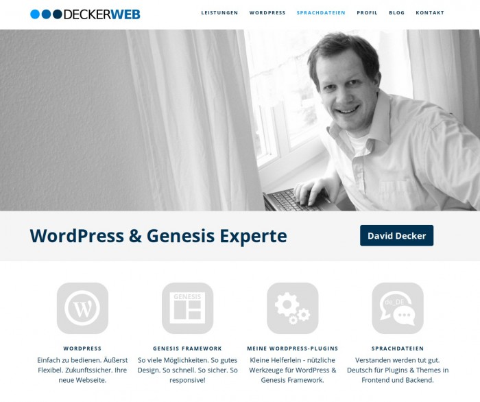 DECKERWEB.de, Version 2012 -- Bildschirmfoto: deckerweb.de