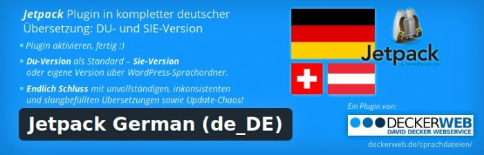 Jetpack German (de_DE) - mein neues deutsches Sprach-Plugin für "Jetpack"