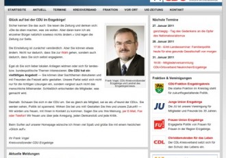 Bildschirmfoto: Webseite des CDU-Kreisverbandes Erzgebirge