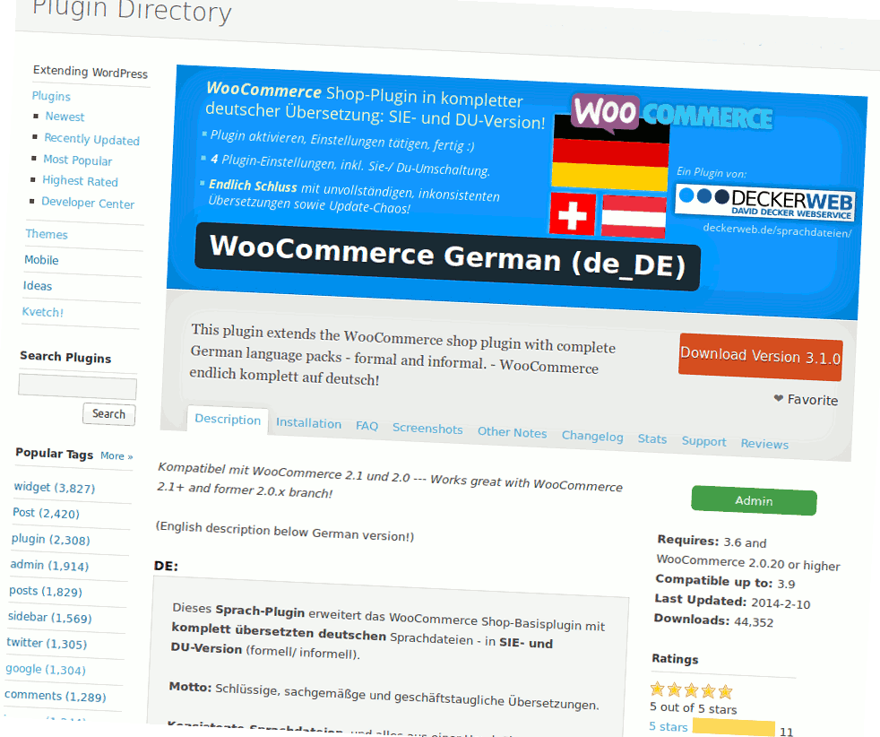 Woocommerce Deutsch Dede Mein Sprach Plugin Nun Endlich In Version